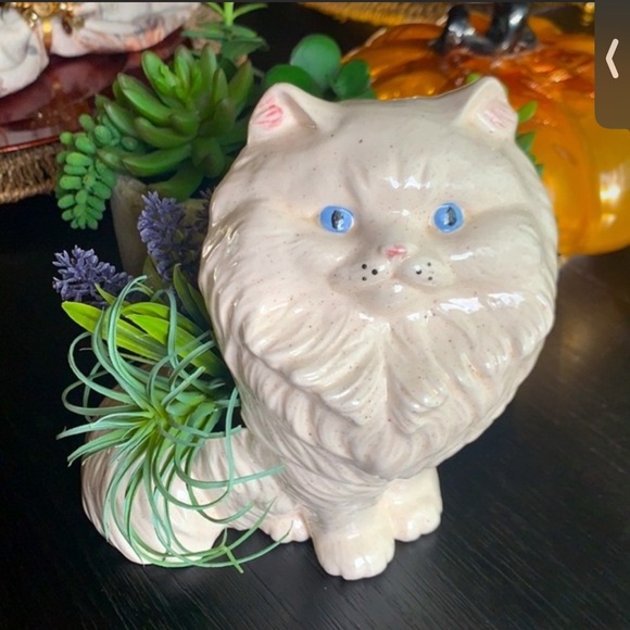Vintage Other - Vintage Pottery Persian Cat Planter